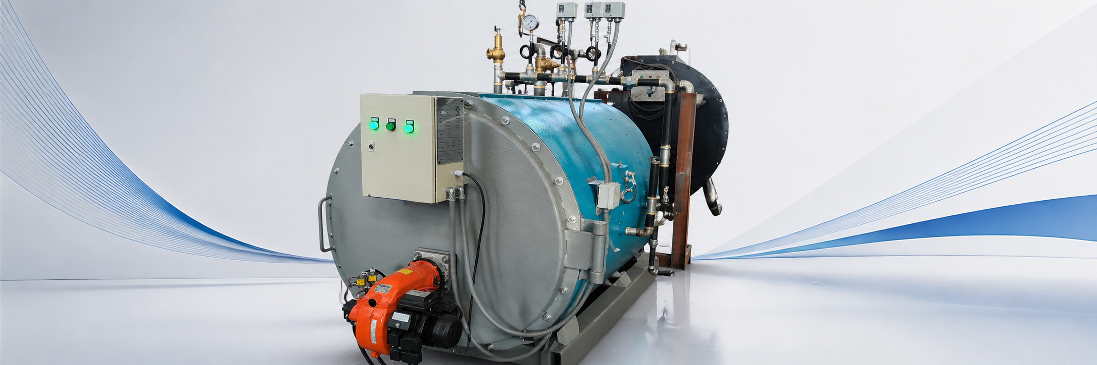 Caldera industrial horizontal a gas y diésel CODEMIJ fabricada en Ecuador